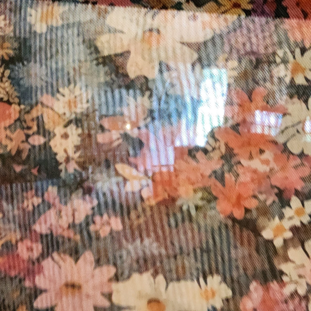 Floral Long Sleeve Top, See Through 92% Polyester ☆ 8% Spandex. - Picture 3 of 9